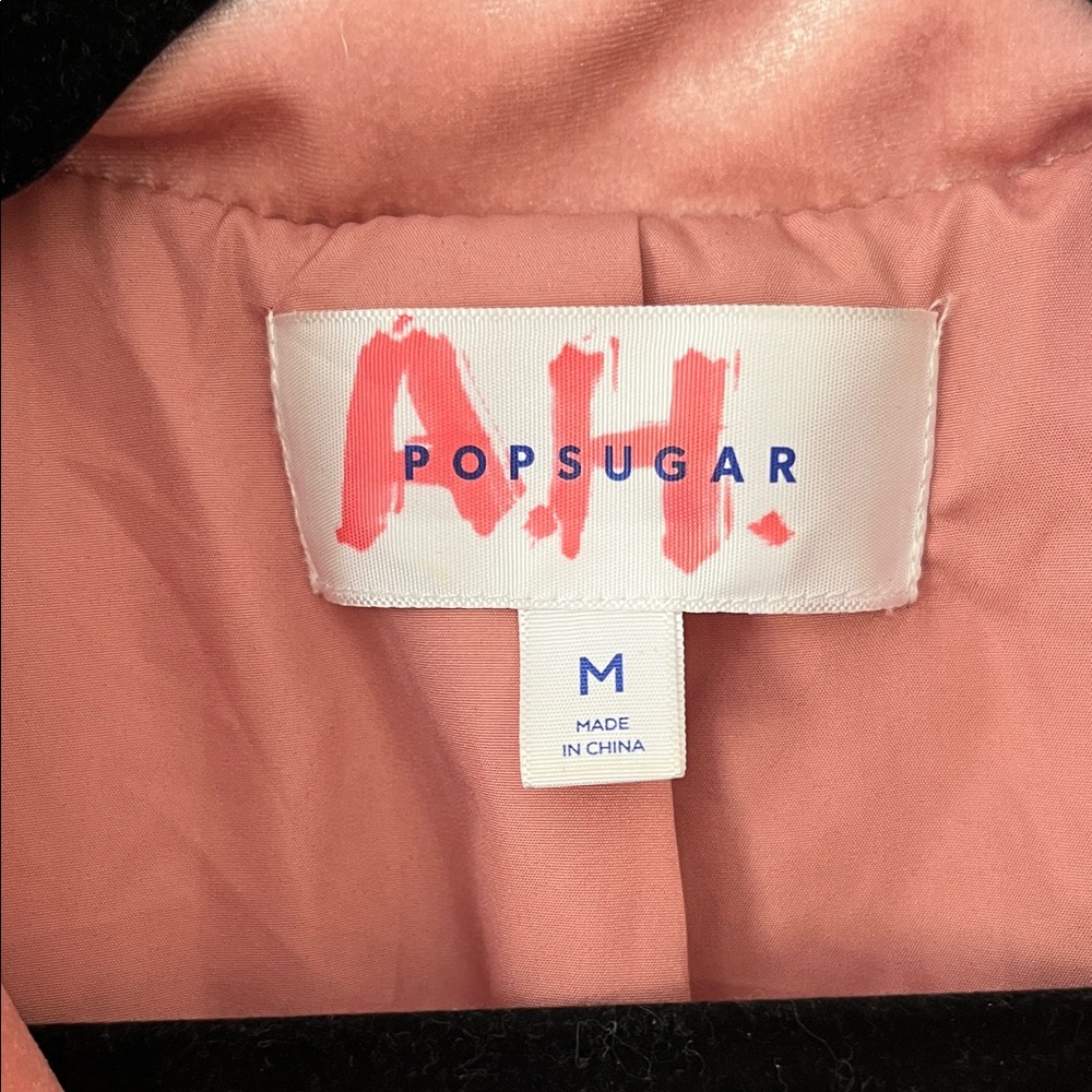 POPSUGAR Pink Velvet Puffer Jacket - Picture 2 of 5